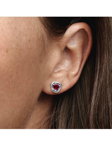 Pendientes Pandora de Botón Círculo Eternity Enero 292334C06