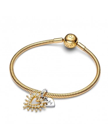 Charm Pandora Colgante Doble Corazón Radiante 764141C01