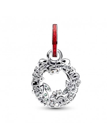 Charm Pandora Colgante Doble Corona Navideña 794238C01