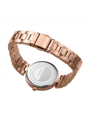 Reloj Viceroy Acero Rosado Esfera Rosa Mujer 401300-77