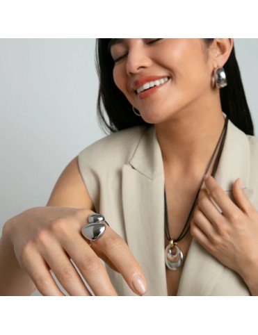 Anillo Viceroy Acero Volumen Abierto Mujer 14296A01200