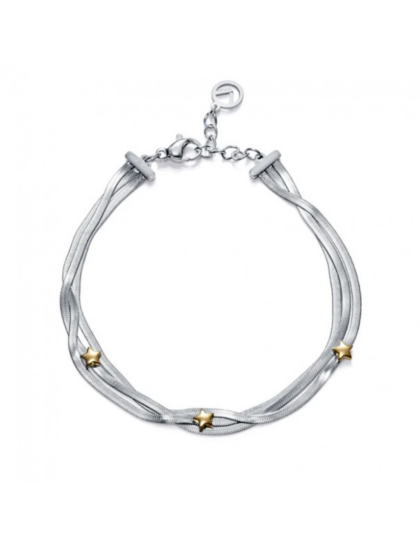 Viceroy Bracciale Donna Lazo Catena In Acciaio Con Circonie - Argento - Regolabile