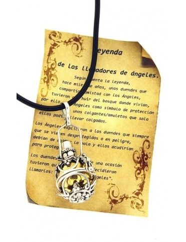 COLGANTE LLAMADOR DE ANGEL PLATA MUJER PC3411