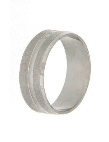 ANILLO ALIANZA PLATA 6MM. ACETINADA 1/2 CAÑA AL-MF0008