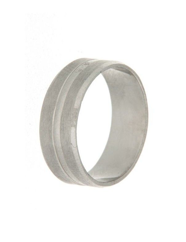 ANILLO ALIANZA PLATA 6MM. ACETINADA 1/2 CAÑA AL-MF0008