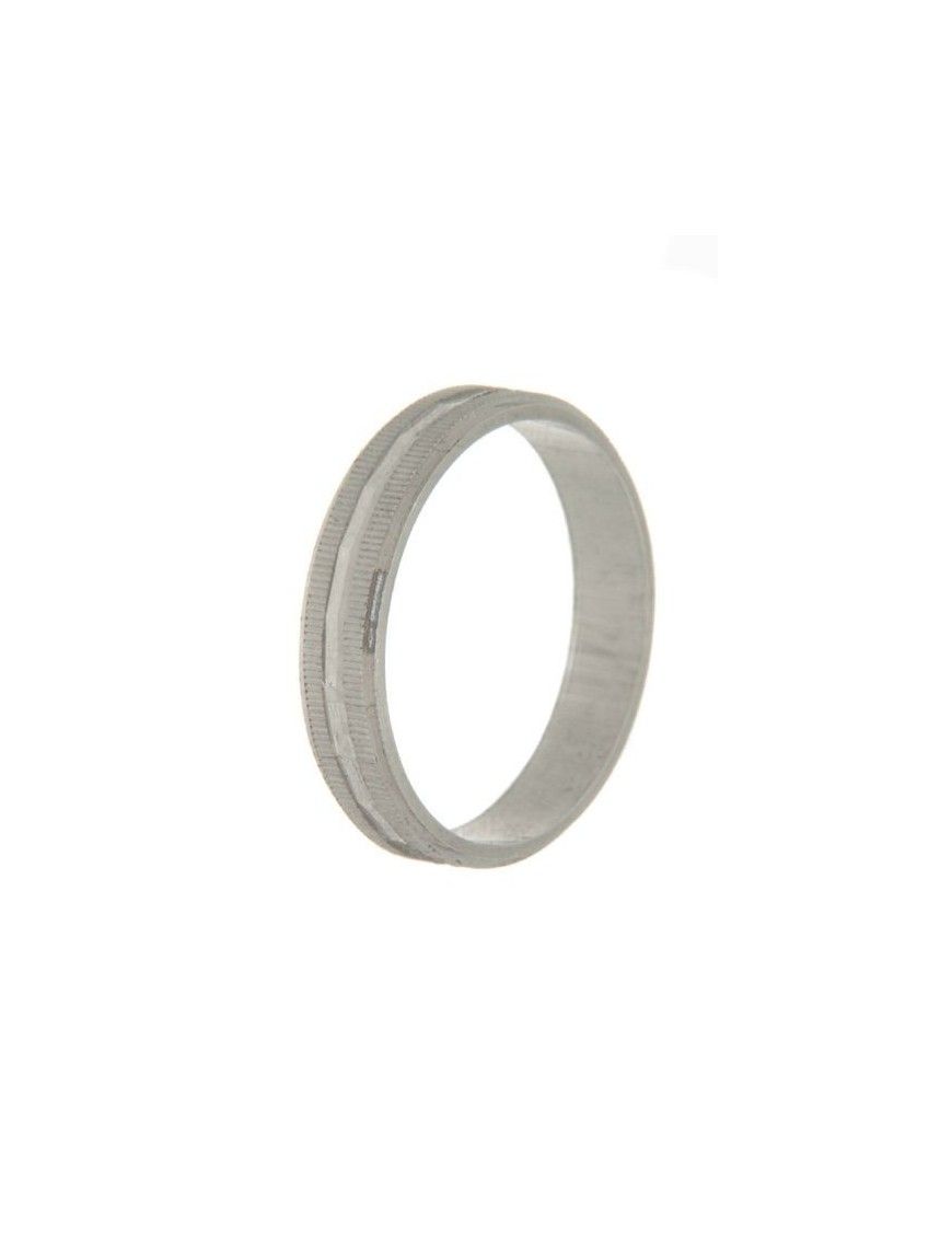 ANILLO ALIANZA PLATA LAPIDADA 3,5MM AL-MF12