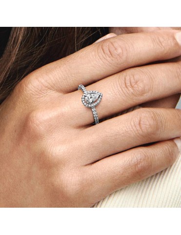 Anillo Pandora Halo Brillante Corte Pera 192835C01-48