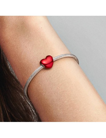 Charm Pandora Corazón Rojo Metálico 793337C02