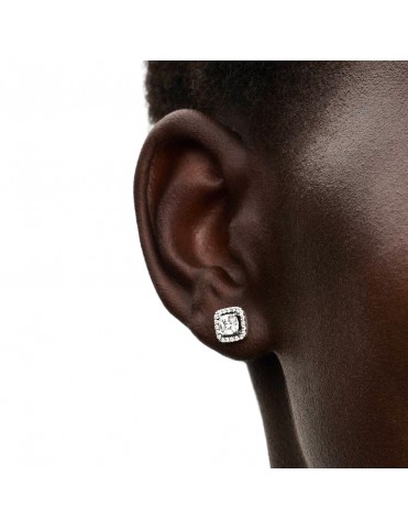 Pendientes Pandora de Botón Halo Brillante 293551C02