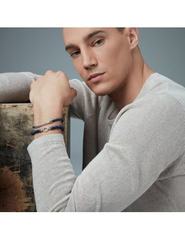 Pulsera Viceroy Caballero Plata con Baño de Rodio y Piedras Naturales Azules 13256P000-43