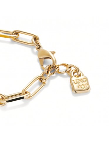 Pulsera UNO de 50 con Eslabones Bañada en Oro 18k PUL2468ORO0000L