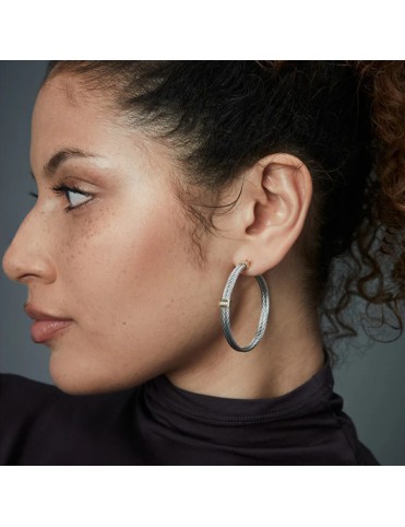 Pendientes Viceroy Acero Doble Cable Unido por Circonitas 15193E01000