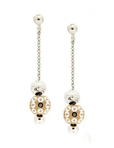 PENDIENTES PLATA BICOLOR MUJER 1BBC