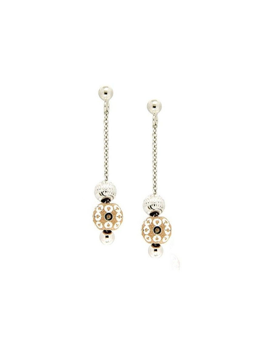 PENDIENTES PLATA BICOLOR MUJER 1BBC