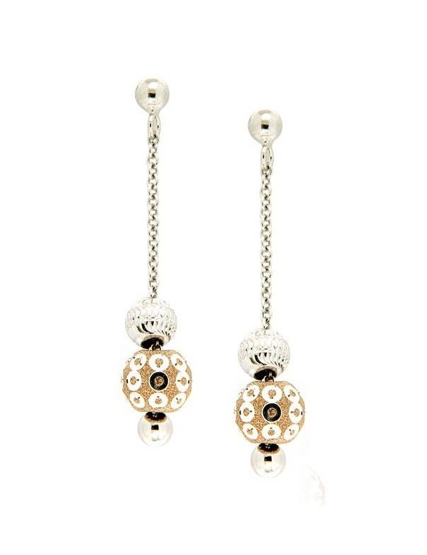 PENDIENTES PLATA BICOLOR MUJER 1BBC