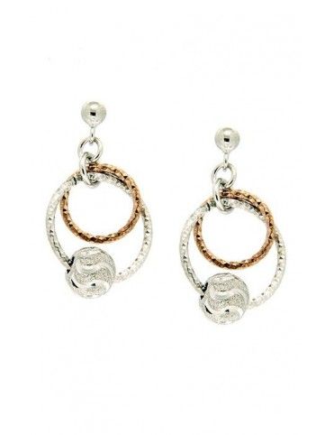 PENDIENTES PLATA BICOLOR MUJER BEAD 8L00Y3PT