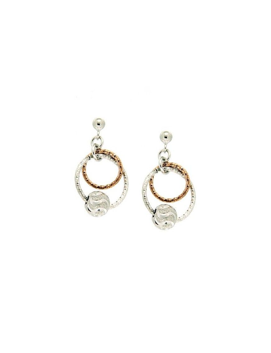 PENDIENTES PLATA BICOLOR MUJER BEAD 8L00Y3PT