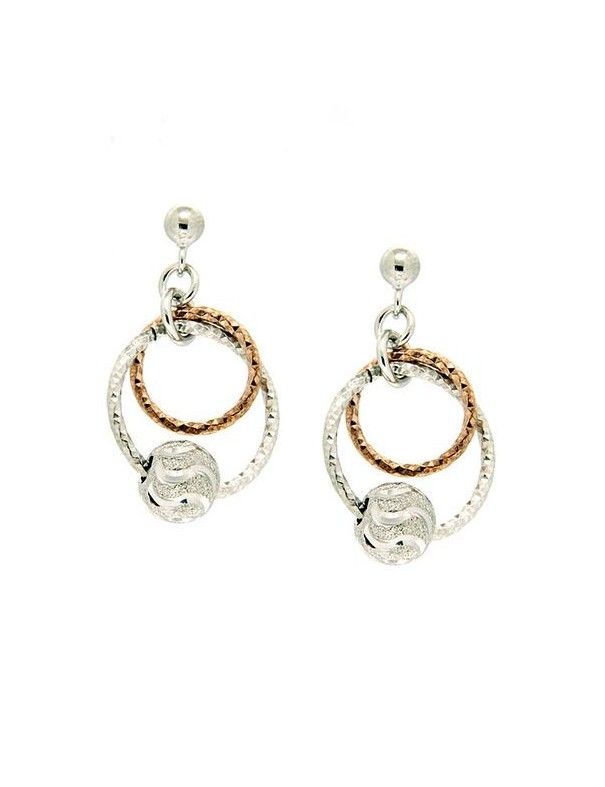 PENDIENTES PLATA BICOLOR MUJER BEAD 8L00Y3PT