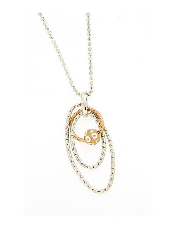 COLGANTE PLATA BICOLOR BEAD 8L00 P6CD