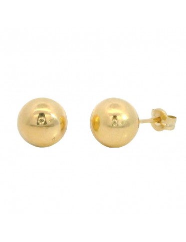 Pendientes Oro Bola Lisa 9853