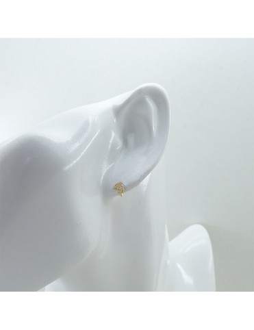 Pendientes Oro Delfín con Circonitas 7mm 4323