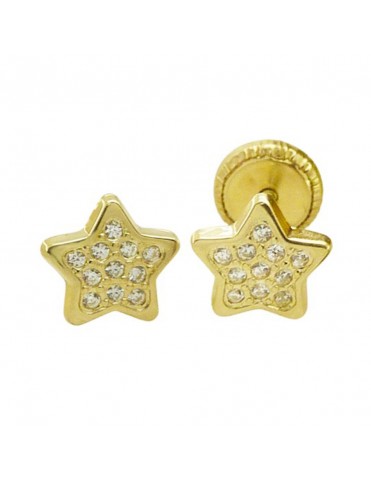Pendientes Oro Estrella con...
