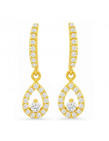 Pendientes Oro Largos Pera...