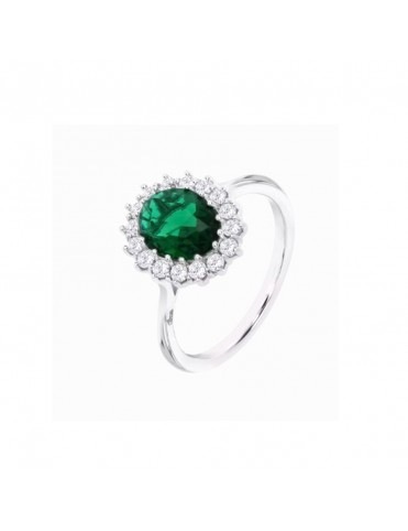 Anillo Lotus Silver Verde...