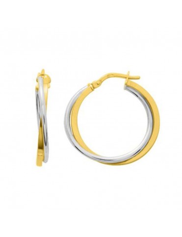 Aros Oro 9kts Bicolor 652012