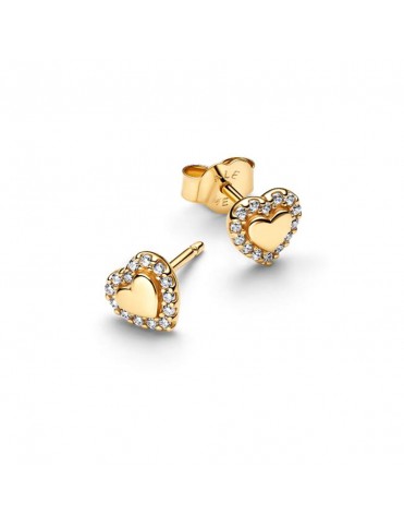 Pendientes Pandora de Botón Halo Corazón 264363C01