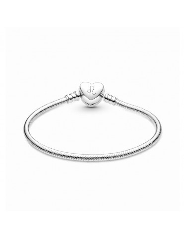 Pulsera Pandora Moments Diseño Cadena de Serpiente con Cierre de Corazón 599206C00-20