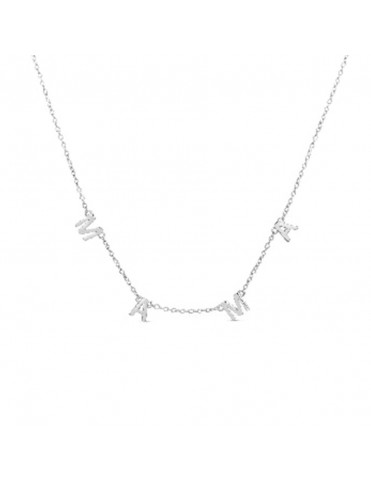 Collar Plata Letras Mamá...