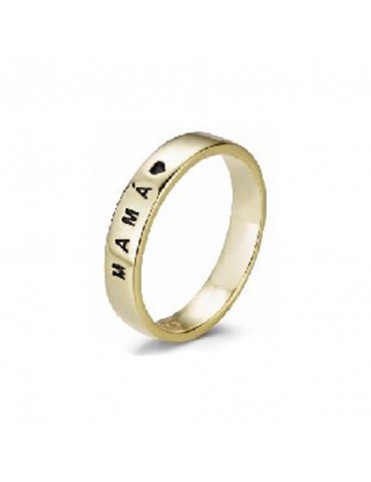 Anillo Plata Chapada Mamá...
