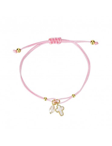 Pulsera Hilo Rosa Cruz...
