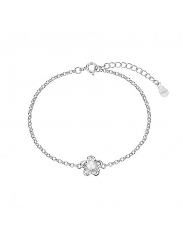 Pulsera Plata Flor 10mm con...