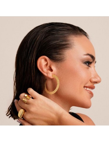 Pendientes Aro Acero Chapado 9122245