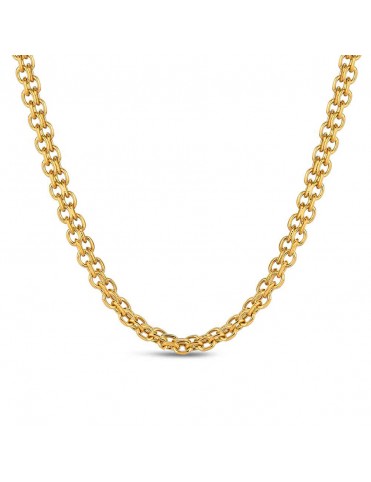 Collar Acero Chapado Doble...