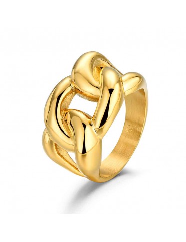 Anillo Acero Chapado...