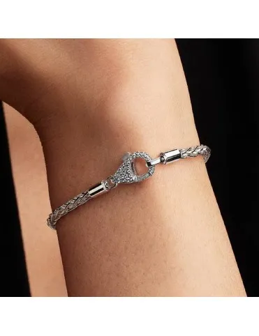 Pulsera Pandora Moments Cadena Espiga Pavé Plata Ley 18cm 594462C01-18