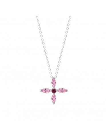Collar Lotus Silver Cruz...