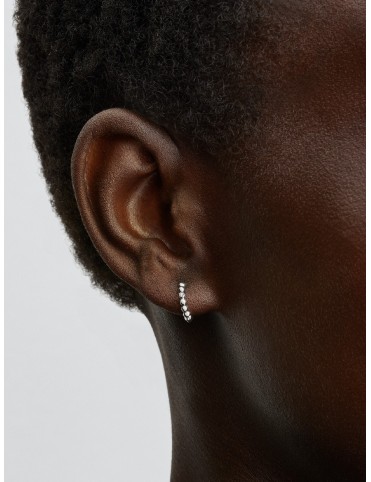 Pendientes Pandora Signature Aro Abrazo Cuentas Plateado 294823C01