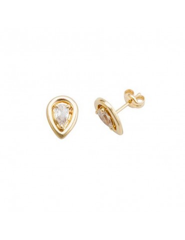 Pendientes Oro 18k Pera y...