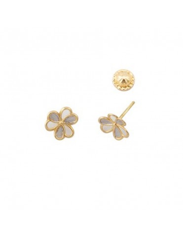 Pendientes Oro 18K Trébol...