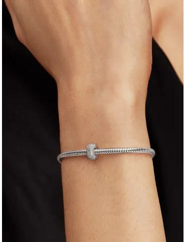Charm Pandora Moments Mini Clip Textura Plateado 794771C00
