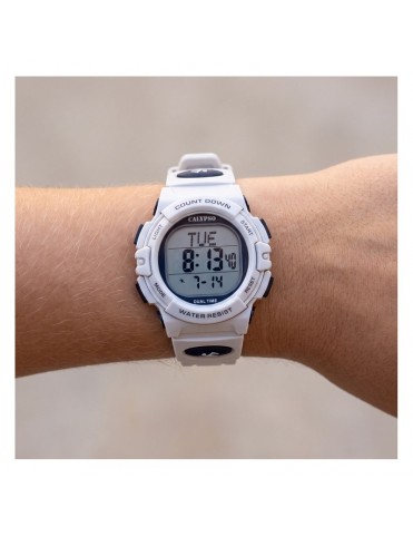 Reloj Calypso Digital Correa de Caucho Blanca para Hombre K6073/1