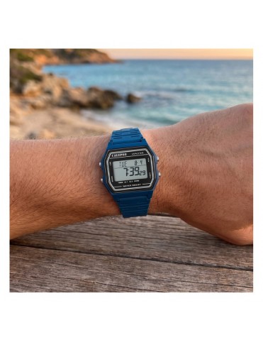 Reloj Calypso Digital Correa de Caucho Azul K6078/4