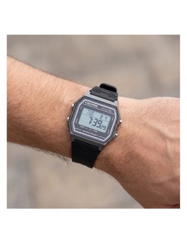 Reloj Calypso Digital Correa de Caucho Negra K6078/6