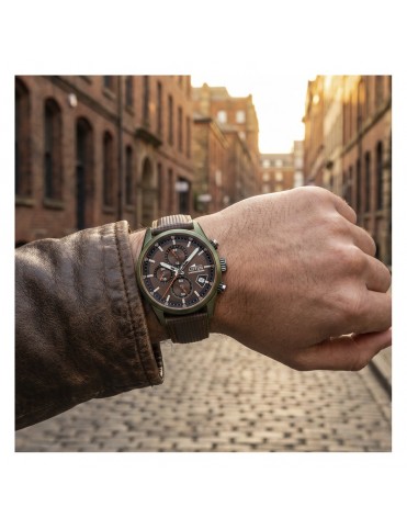 Reloj Lotus Cronógrafo Acero Correa de Piel Marrón Esfera Marrón para Hombre 19091/2