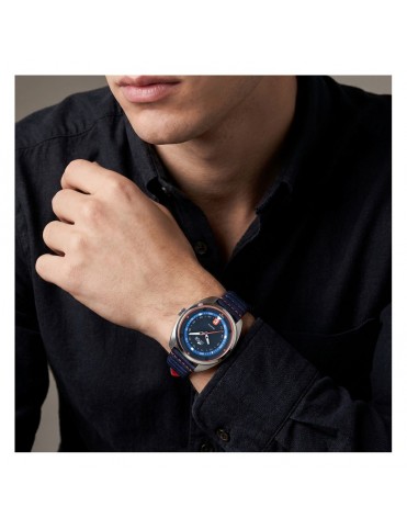 Reloj Lotus Acero Correa de Piel Esfera Azul para Hombre 19096/1