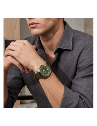 Reloj Lotus Acero Correa de Piel Esfera Verde para Hombre 19098/1